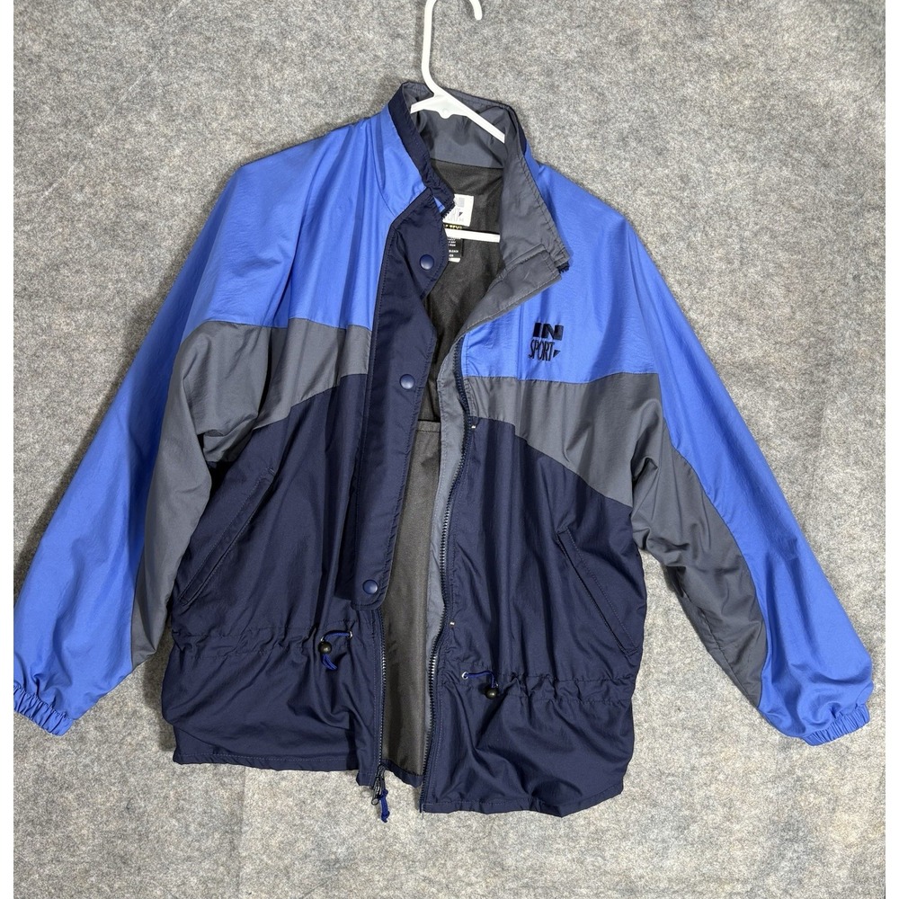 VTG INSPORT GORE-TEX Women's Navy Blue Colorblock Poly Jacket Size Medium M
